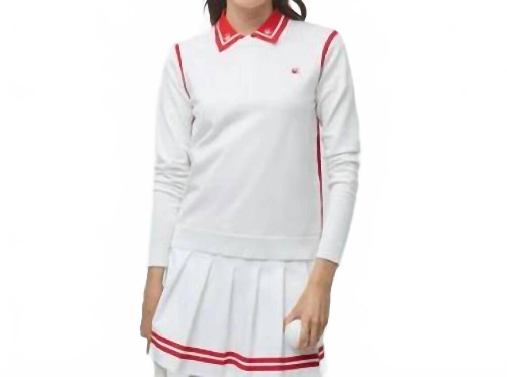 NEW TILLEY women's classic crew sweatshirt in white